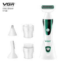 VGR V720  Rechargeable Lady Epilator Hair Removal Tool Facial Body Armpit Underarm Depilatory Depilation Bikini Hair Remover